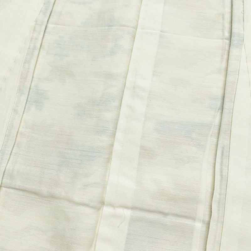 小紋 紬地 しつけ糸付き 正絹 古典柄 袷仕立て 身丈153cm 裄丈63.5cm クリーム_画像17