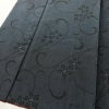 紬 正絹 木の葉・植物柄 袷仕立て 身丈161.5cm 裄丈64cm 青・紺_画像4