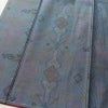 紬 美品 しつけ糸付き 正絹 幾何学柄・抽象柄 袷仕立て 身丈152.5cm 裄丈65.5cm 青・紺_画像4
