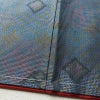 紬 美品 しつけ糸付き 正絹 幾何学柄・抽象柄 袷仕立て 身丈152.5cm 裄丈65.5cm 青・紺_画像11