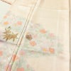 訪問着 良品 正絹 花柄 袷仕立て 身丈161cm 裄丈69cm 箔 金彩 入学式 七五三 ピンク_画像5