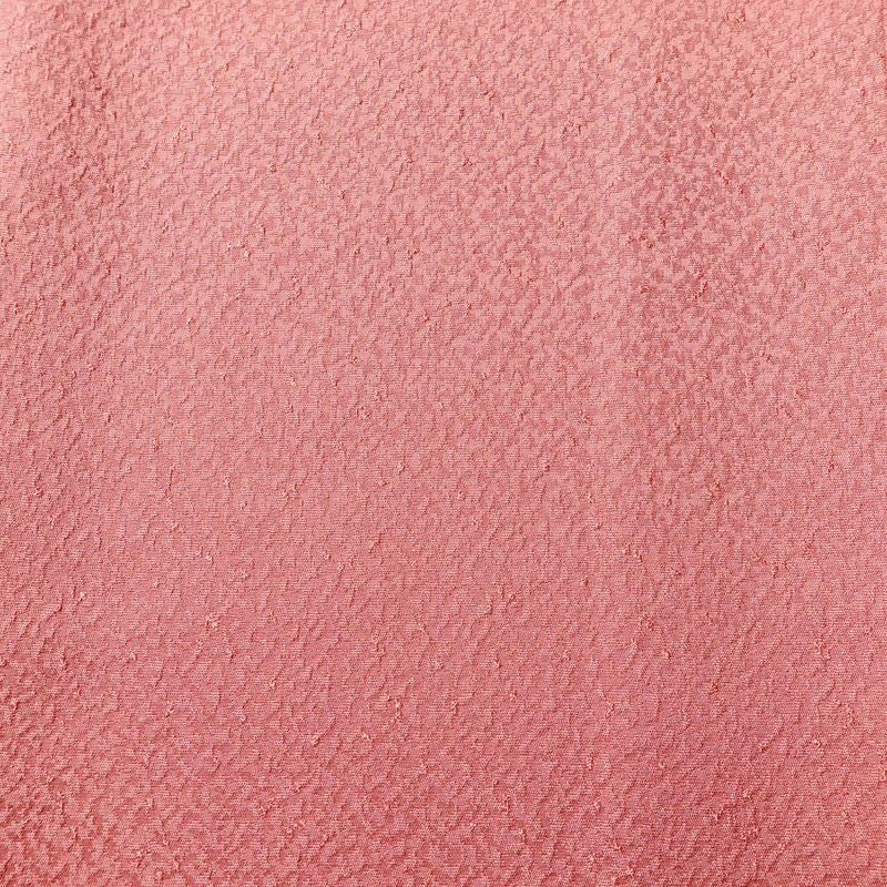 色無地 良品 堅牢染 しつけ糸付き 縮緬 一つ紋付き 正絹 無地 袷仕立て 身丈158.5cm 裄丈65.5cm ピンク_画像6