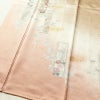 付け下げ 綸子 一つ紋付き 正絹 古典柄 袷仕立て 身丈161.5cm 裄丈68.5cm 金彩 ベージュ_画像4