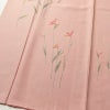付け下げ 落款入り 一つ紋付き 正絹 木の葉・植物柄 袷仕立て 身丈164cm 裄丈68cm 金通し ピンク_画像4