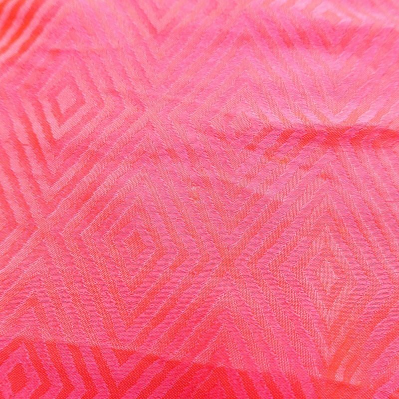 帯揚げ 絞り 正絹 花柄 ピンク_画像10