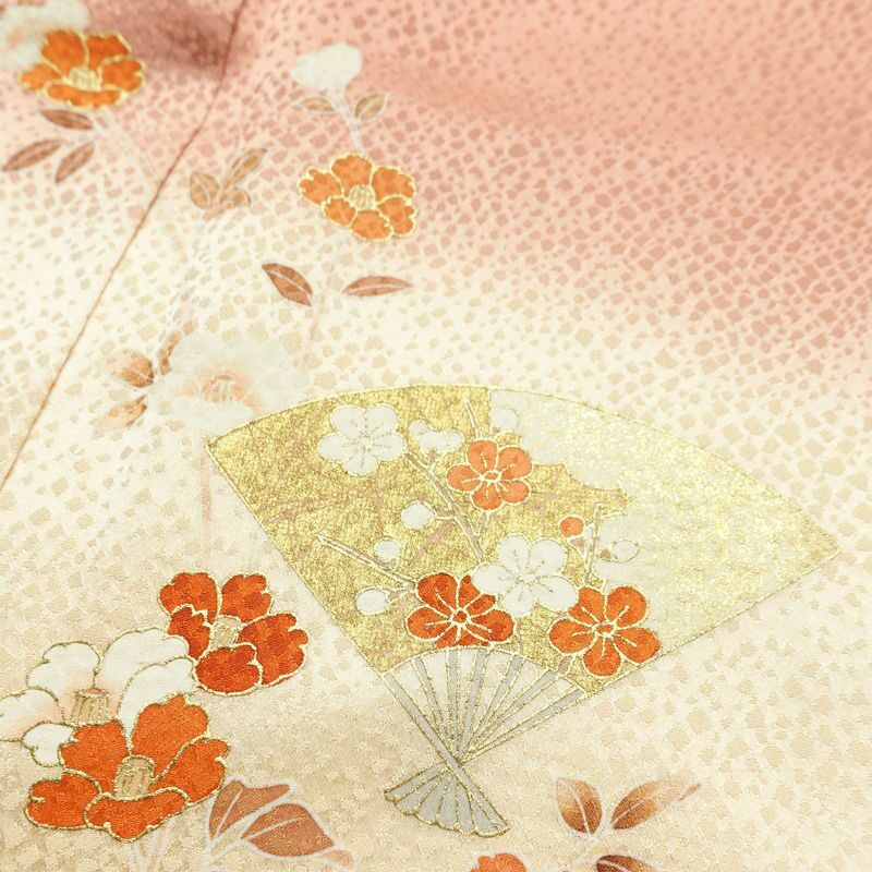 訪問着 金駒刺繍 正絹 古典柄 袷仕立て 身丈162cm 裄丈68.5cm 箔 金彩 ベージュ_画像18