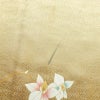 付け下げ 良品 しつけ糸付き 正絹 花柄 袷仕立て 身丈158.5cm 裄丈66.5cm 金彩 ベージュ_画像13