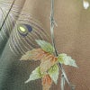 付け下げ 正絹 木の葉・植物柄 袷仕立て 身丈159cm 裄丈65cm 緑・うぐいす色_画像10