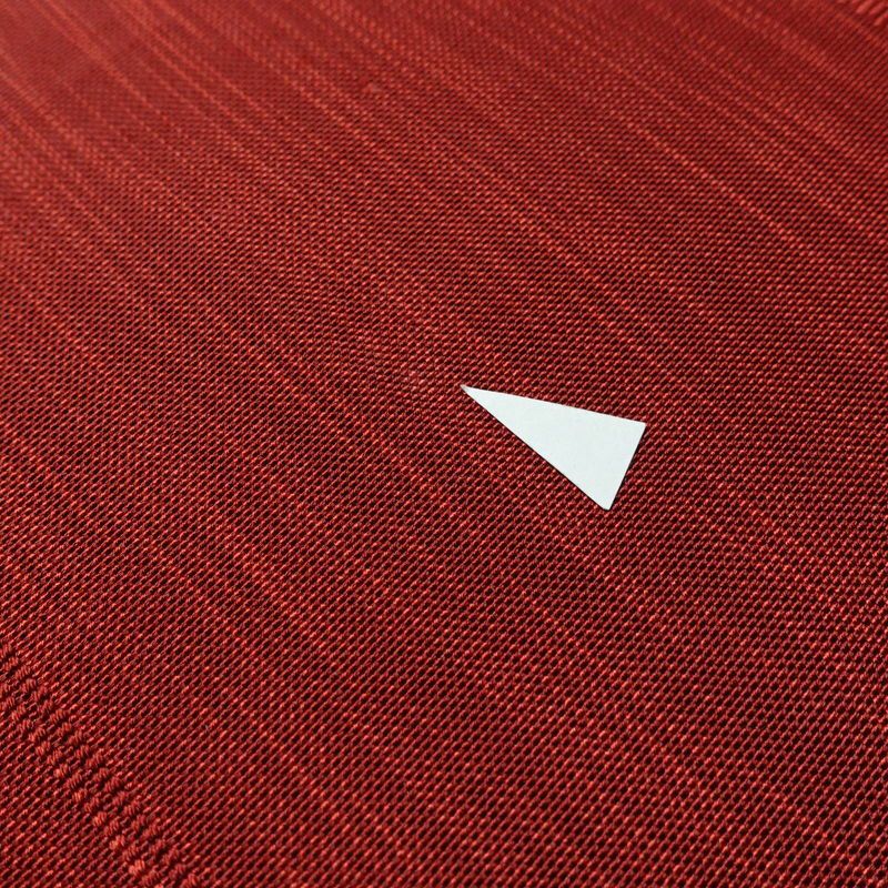 名古屋帯 太鼓柄 正絹 幾何学柄・抽象柄 松葉仕立て 赤・朱_画像13