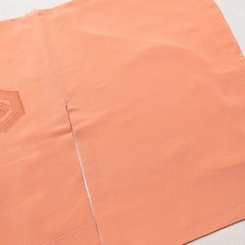 付け下げ 縮緬 正絹 古典柄 袷仕立て 身丈159cm 裄丈65.5cm 一部しつけ糸付き 橙_画像13