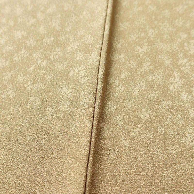 付け下げ 正絹 木の葉・植物柄 袷仕立て 身丈165cm 裄丈66.5cm ベージュ_画像9