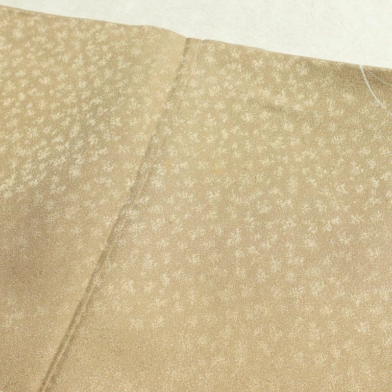 付け下げ 正絹 木の葉・植物柄 袷仕立て 身丈165cm 裄丈66.5cm ベージュ_画像13