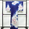 訪問着 正絹 古典柄 袷仕立て 身丈165.5cm 裄丈65.5cm 青・紺_画像2