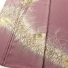 付け下げ 良品 正絹 木の葉・植物柄 袷仕立て 身丈162cm 裄丈64.5cm 箔 小豆・エンジ_画像4