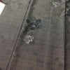 紬 良品 正絹 花柄 袷仕立て 身丈163cm 裄丈65cm 茶_画像5