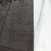 紬 良品 正絹 花柄 袷仕立て 身丈163cm 裄丈65cm 茶_画像14