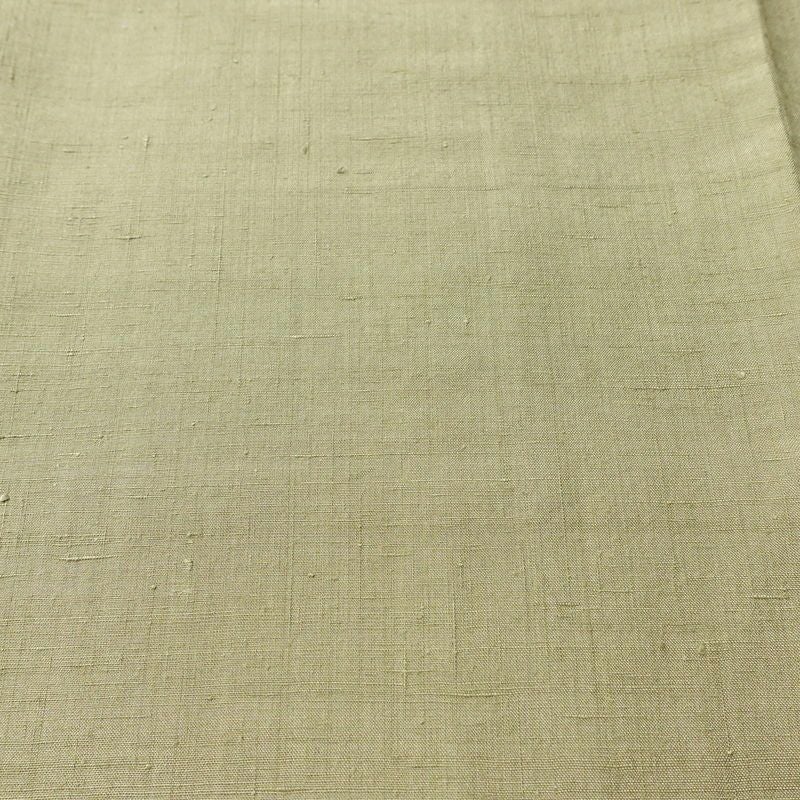 紬 本場草木染結城玉紬 結城紬 証紙あり 正絹 無地 袷仕立て 身丈157cm 裄丈65.5cm 緑・うぐいす色_画像6