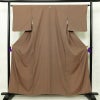 小紋 一つ紋付き 鮫小紋 正絹 古典柄 袷仕立て 身丈158cm 裄丈65cm 茶_画像1