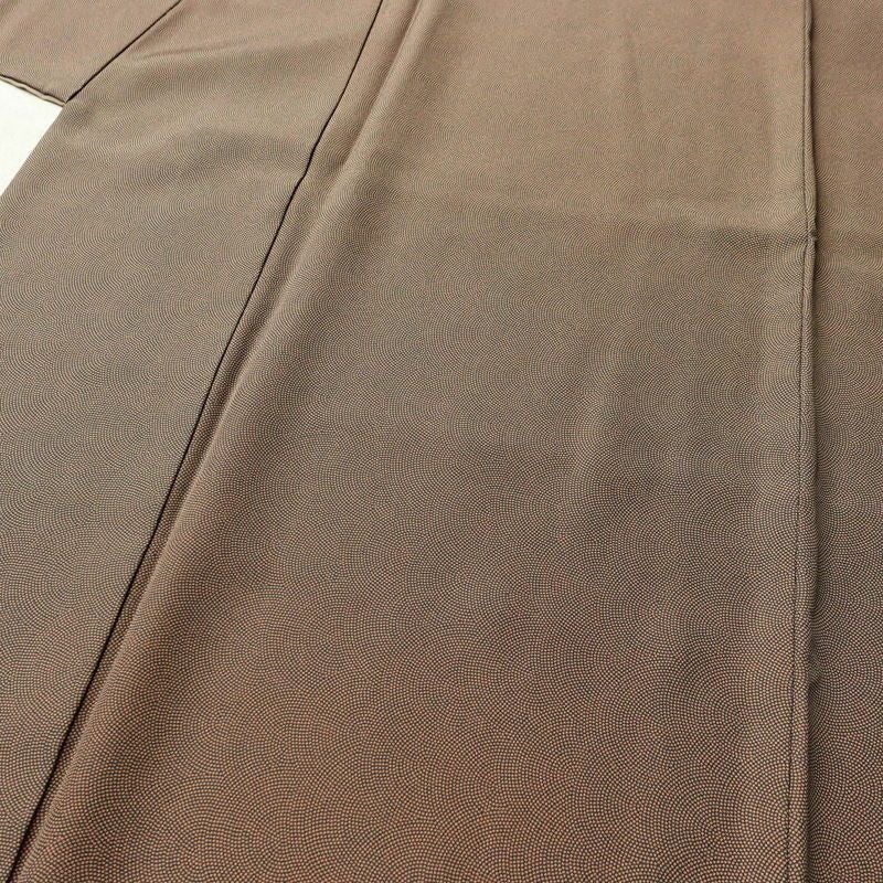 小紋 一つ紋付き 鮫小紋 正絹 古典柄 袷仕立て 身丈158cm 裄丈65cm 茶_画像5