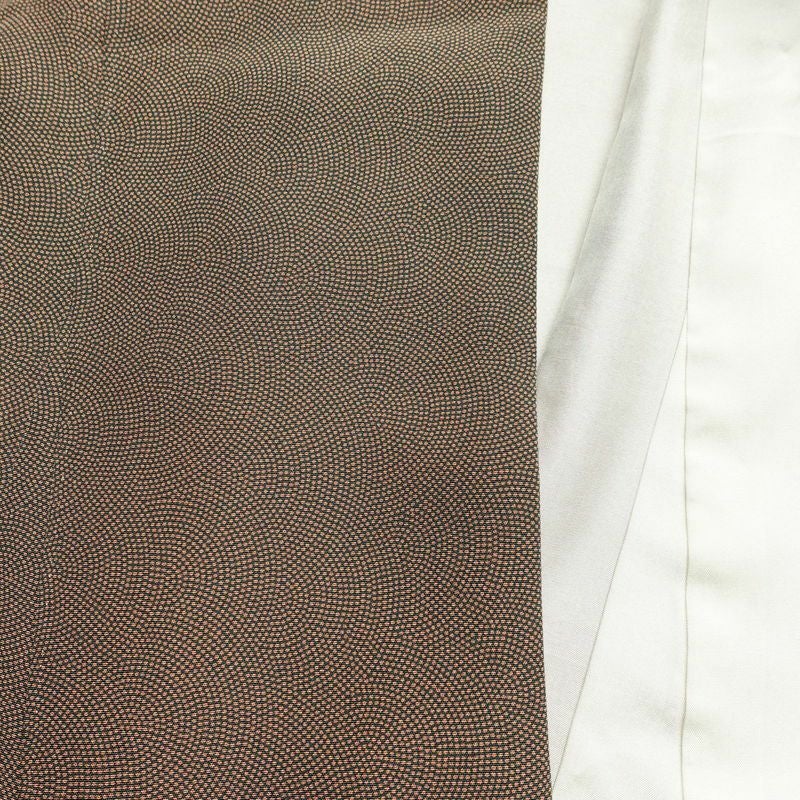 小紋 一つ紋付き 鮫小紋 正絹 古典柄 袷仕立て 身丈158cm 裄丈65cm 茶_画像17