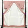 小紋 美品 縮緬 しつけ糸付き 正絹 縞柄・線柄 袷仕立て 身丈165cm 裄丈66.5cm ピンク_画像3