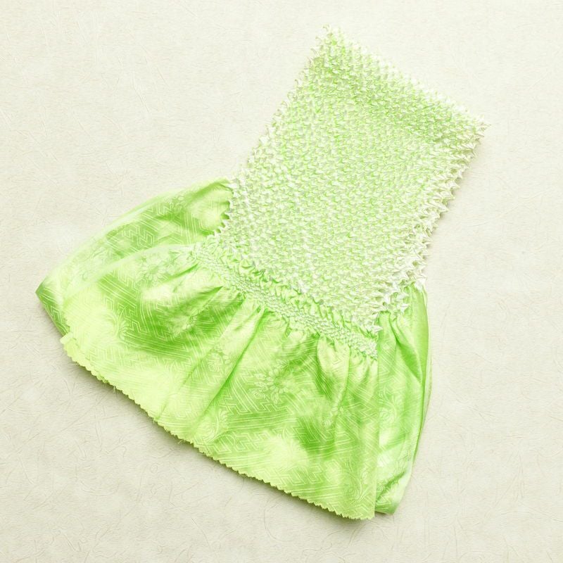 帯揚げ 帯あげ 正絹 薄緑 うぐいす色 絞り  新品 未使用品 正絹帯揚げ（ちりめん地）「黄緑色」 | 帯あげ,帯揚げ(色無地) | 新宿