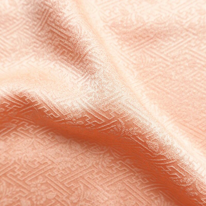 訪問着 良品 しつけ糸付き 絞り 正絹 古典柄 袷仕立て 身丈160.5cm 裄丈66.5cm 箔 綸子 刺繍 ピンク_画像21