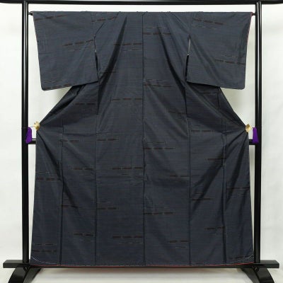 大島紬 良品 証紙なし しつけ糸付き 正絹 古典柄 袷仕立て 身丈159cm 