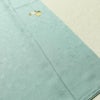 色無地 良品 しつけ糸付き 正絹 花柄 袷仕立て 身丈154cm 裄丈63cm 緑・うぐいす色_画像10