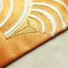 名古屋帯 太鼓柄 良品 金駒刺繍 正絹 古典柄 名古屋仕立て 青海波 刺繍 橙_画像11