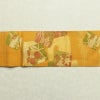 名古屋帯 六通柄 正絹 古典柄 名古屋仕立て 箔 黄・黄土色_画像13