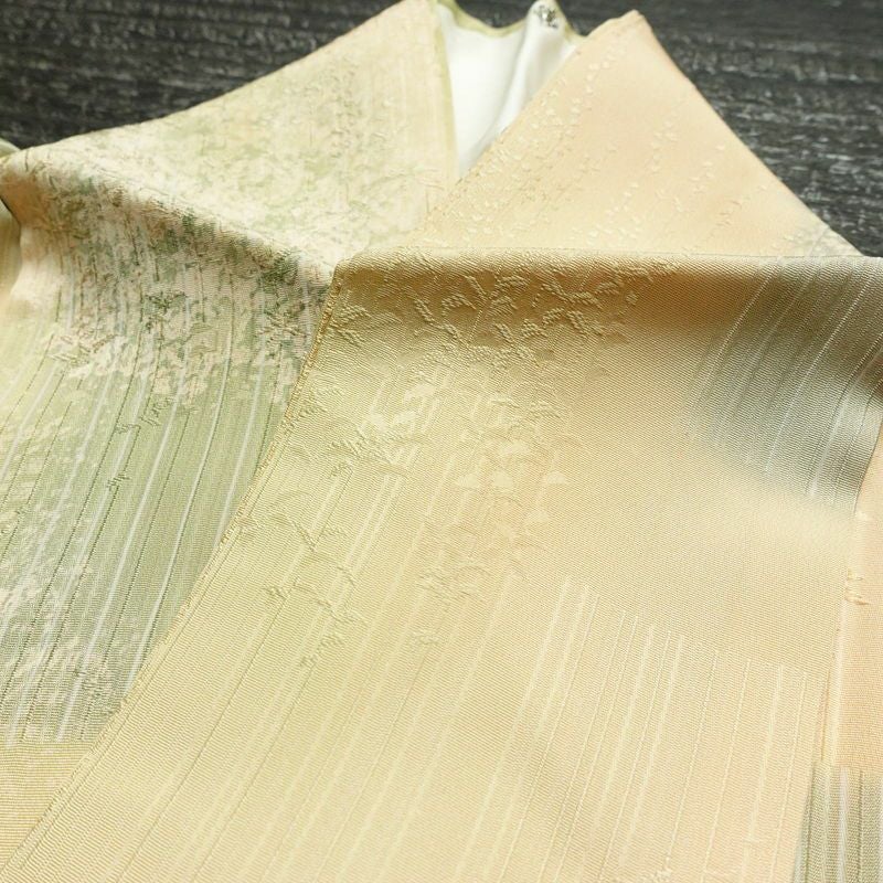 小紋 正絹 幾何学柄・抽象柄 袷仕立て 身丈158cm 裄丈65.5cm 橙_画像15