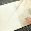 名古屋帯 六通柄 正絹 花柄 名古屋仕立て 箔 ベージュ_画像14