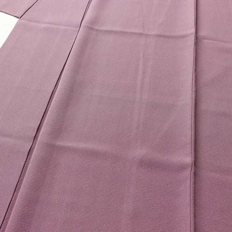 色無地 縮緬 一つ紋付き 正絹 無地 袷仕立て 身丈154.5cm 裄丈65cm 紫・藤色_画像5