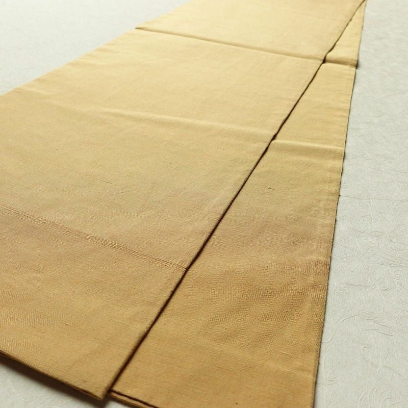 袋帯 太鼓柄 美品 一般用 正絹 幾何学柄・抽象柄 刺繍 黄・黄土色_画像8