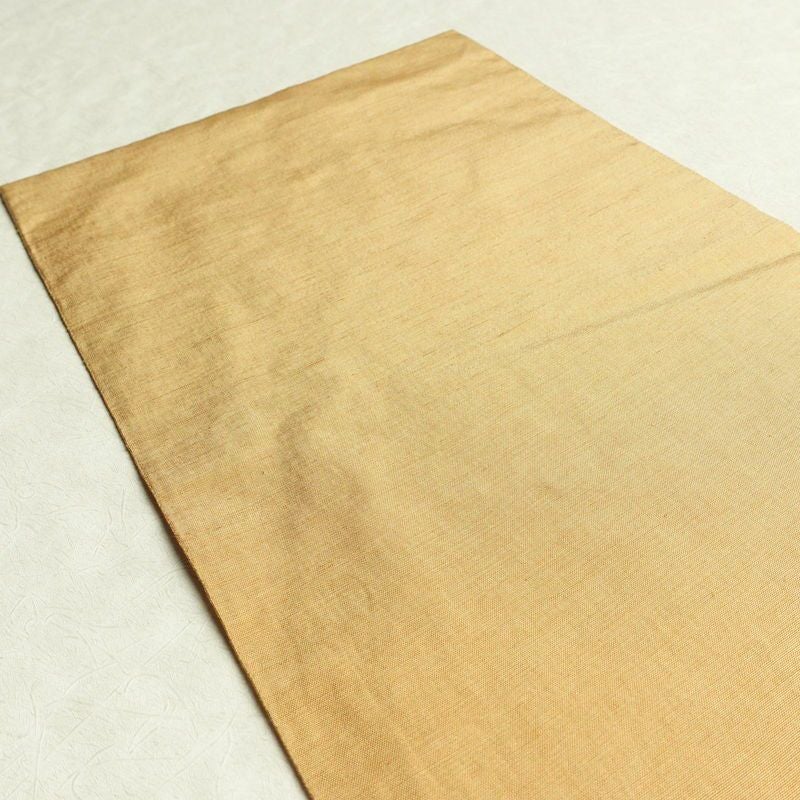 袋帯 太鼓柄 美品 一般用 正絹 幾何学柄・抽象柄 刺繍 黄・黄土色_画像17