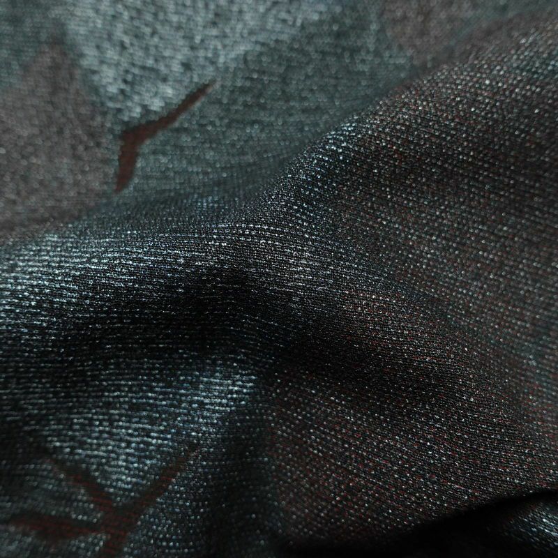 アンティーク着物 しつけ糸付き 正絹 幾何学柄・抽象柄 袷仕立て 身丈149cm 裄丈65cm 青・紺_画像20