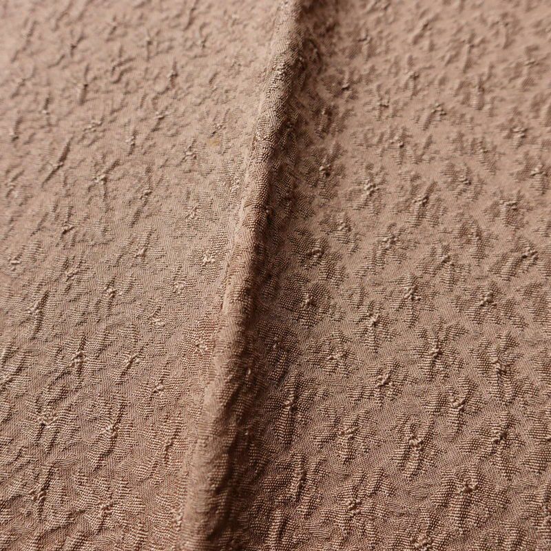 色無地 正絹 ふくれ織 無地 袷仕立て 身丈160.5cm 裄丈64cm 一部しつけ糸付き 茶_画像9