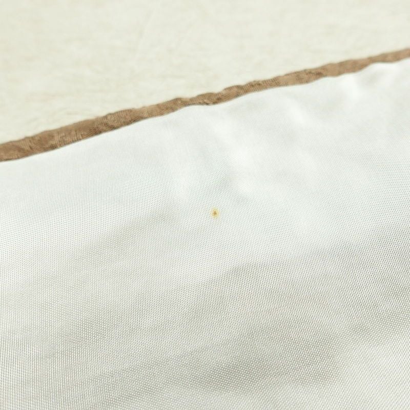 色無地 正絹 ふくれ織 無地 袷仕立て 身丈160.5cm 裄丈64cm 一部しつけ糸付き 茶_画像19