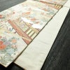 袋帯 御所解に山鉾 六通柄 良品 フォーマル用 正絹 風景柄 クリーム_画像8