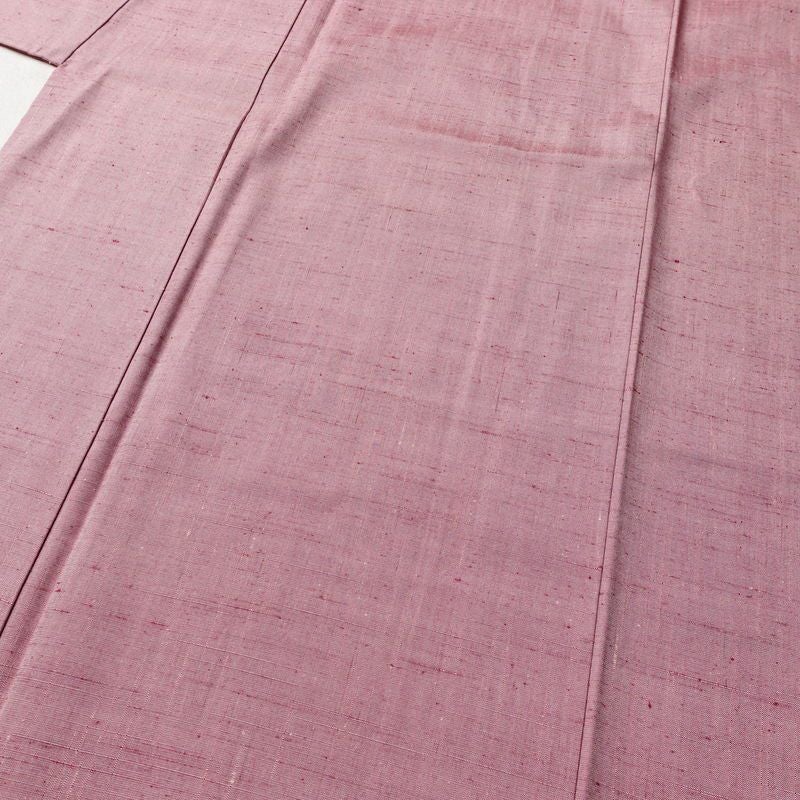 紬 美品 しつけ糸付き 正絹 無地 袷仕立て 身丈159.5cm 裄丈65cm 着物 ピンク_画像5