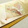 袋帯 太鼓柄 金駒刺繍 フォーマル用 正絹 古典柄 刺繍 帯 扇子 金・銀_画像12