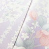 小紋 しつけ糸付き 総柄 正絹 花柄 袷仕立て 身丈167.5cm 裄丈67.5cm 着物 紫・藤色_画像8