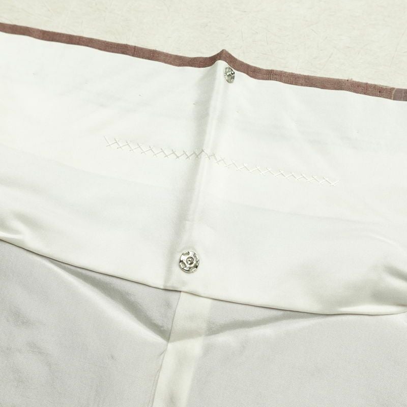 小紋 紬地 正絹 木の葉・植物柄 袷仕立て 身丈164cm 裄丈67cm 着物 小豆・エンジ_画像19