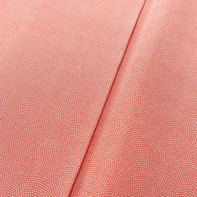 小紋 鮫小紋 縮緬 江戸小紋 正絹 古典柄 袷仕立て 身丈159.5cm 裄丈67cm 着物 ピンク_画像8