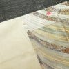 袋帯 六通柄 貴蒔絵 フォーマル用 正絹 古典柄 箔 金糸 銀糸 帯 クリーム_画像14