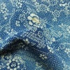 小紋 縮緬 総柄 正絹 花柄 袷仕立て 身丈156cm 裄丈67.5cm 着物 青・紺_画像21