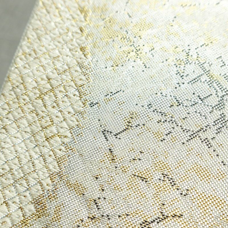 袋帯 六通柄 フォーマル用 正絹 古典柄 箔 金糸 銀糸 帯 金・銀_画像6