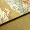 袋帯 太鼓柄 フォーマル用 正絹 古典柄 箔 刺繍 金糸 帯 扇子 松 黄・黄土色_画像13