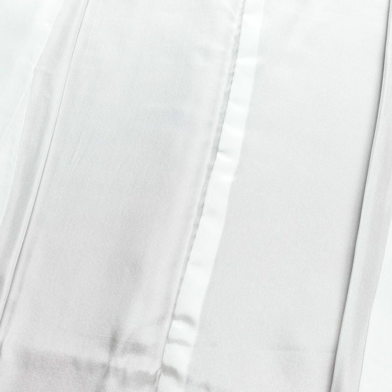 訪問着 良品 綸子 正絹 花柄 袷仕立て 身丈158.5cm 裄丈65cm 箔 フォーマル 着物 紫・藤色_画像19